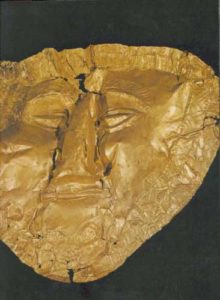 Golden death mask from Trebenishta