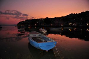 Ohrid at night.