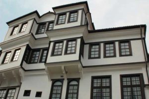 The house of the Robevi family in Ohrid, now the Museum of the City of Ohrid, an example of old town architecture.