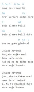 Jovano, Jovanke Guitar Chords