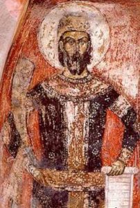 King Marko, a fresco in Marko's Monastery near Skopje
